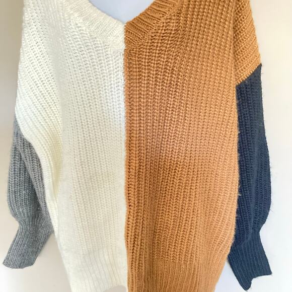 Cinq a Sept Antonella Colorblock Sweater Fall Autumn Oversized Boho Size Large - Picture 11 of 16